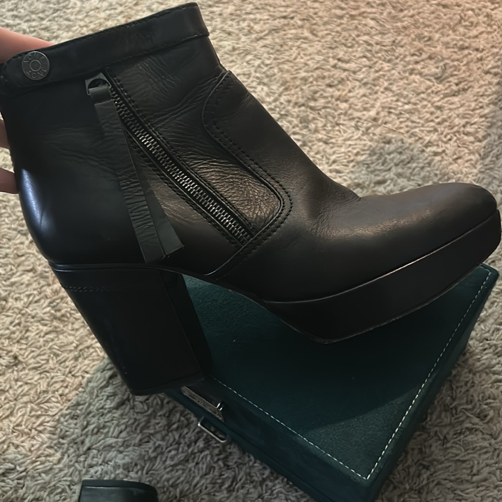 Acne Studios Pistol Black Leather Ankle Boots